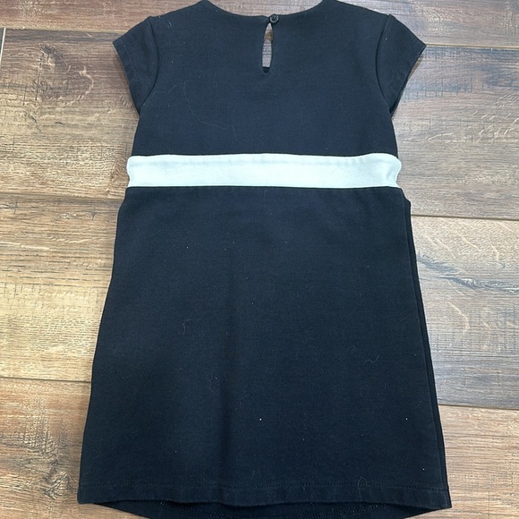 Old Navy black stretchy dress with white bow - Picture 4 of 4